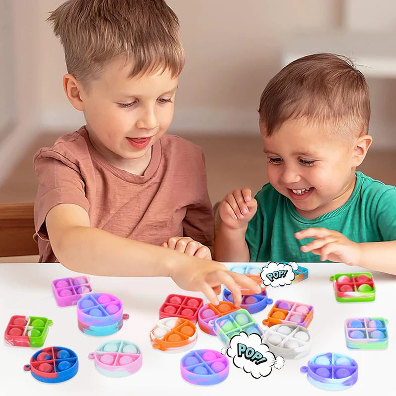Mini Pop-it Keychain Sensory Fidget Toys