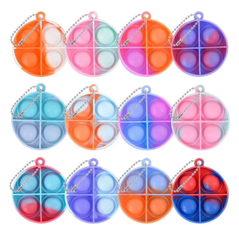 Mini Pop-it Keychain Sensory Fidget Toys
