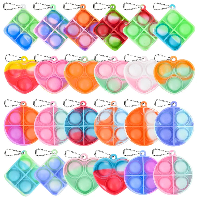 Mini Pop-it Keychain Sensory Fidget Toys