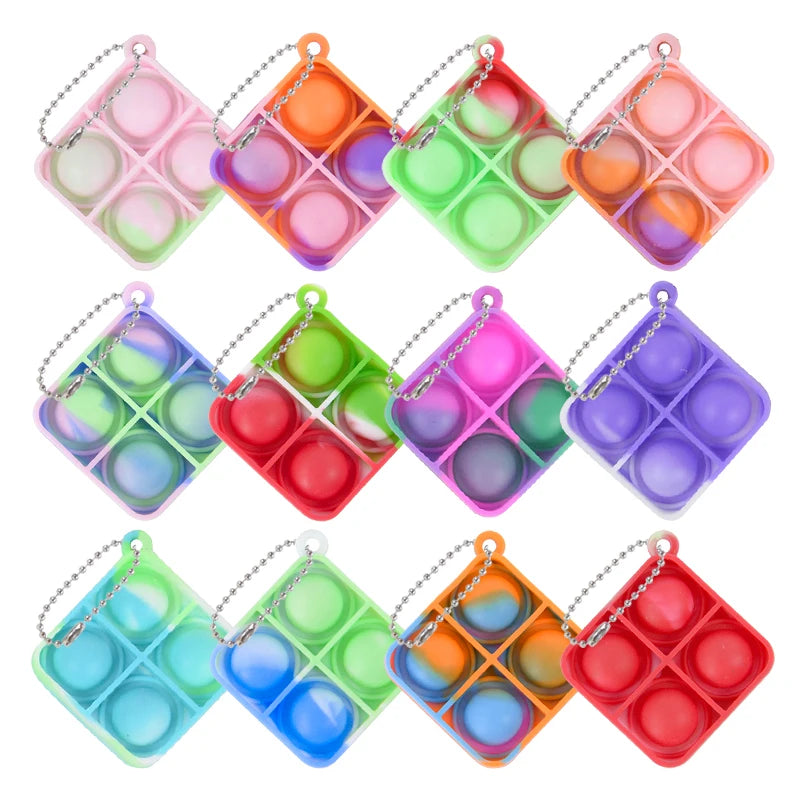 Mini Pop-it Keychain Sensory Fidget Toys