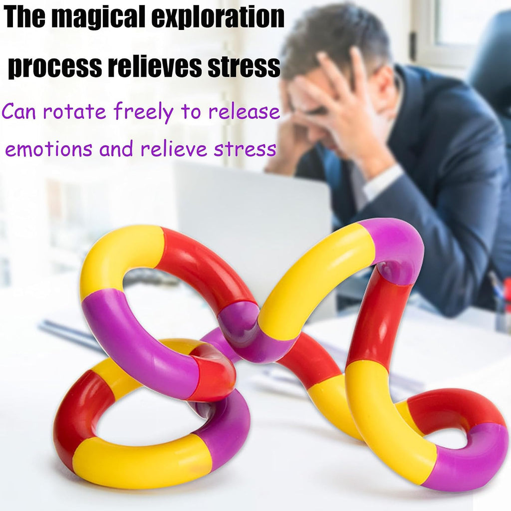 Tangle Fidget Toy (7 piece set) -  Twisty Stress Reliefing Fidget for Children and Adults