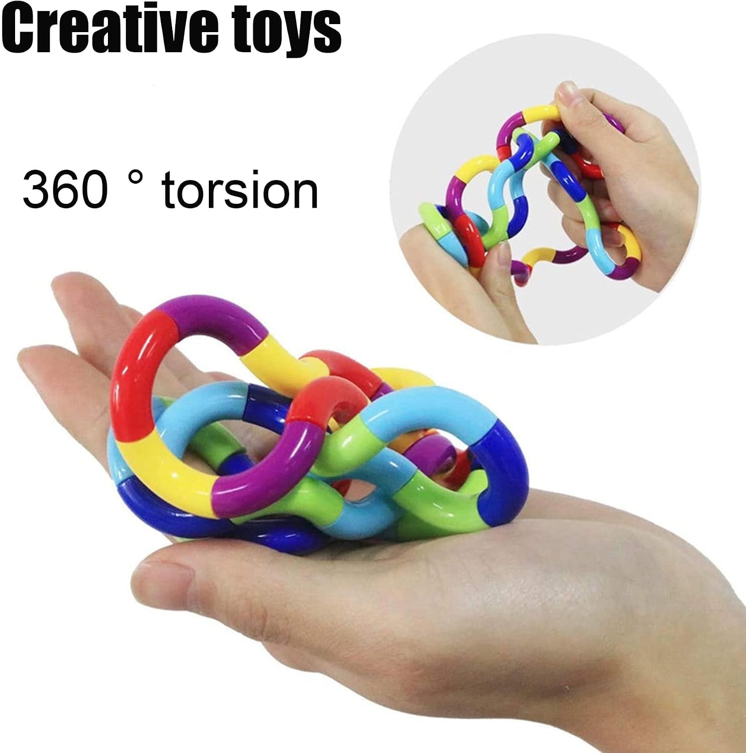 Tangle Fidget Toy (7 piece set) -  Twisty Stress Reliefing Fidget for Children and Adults