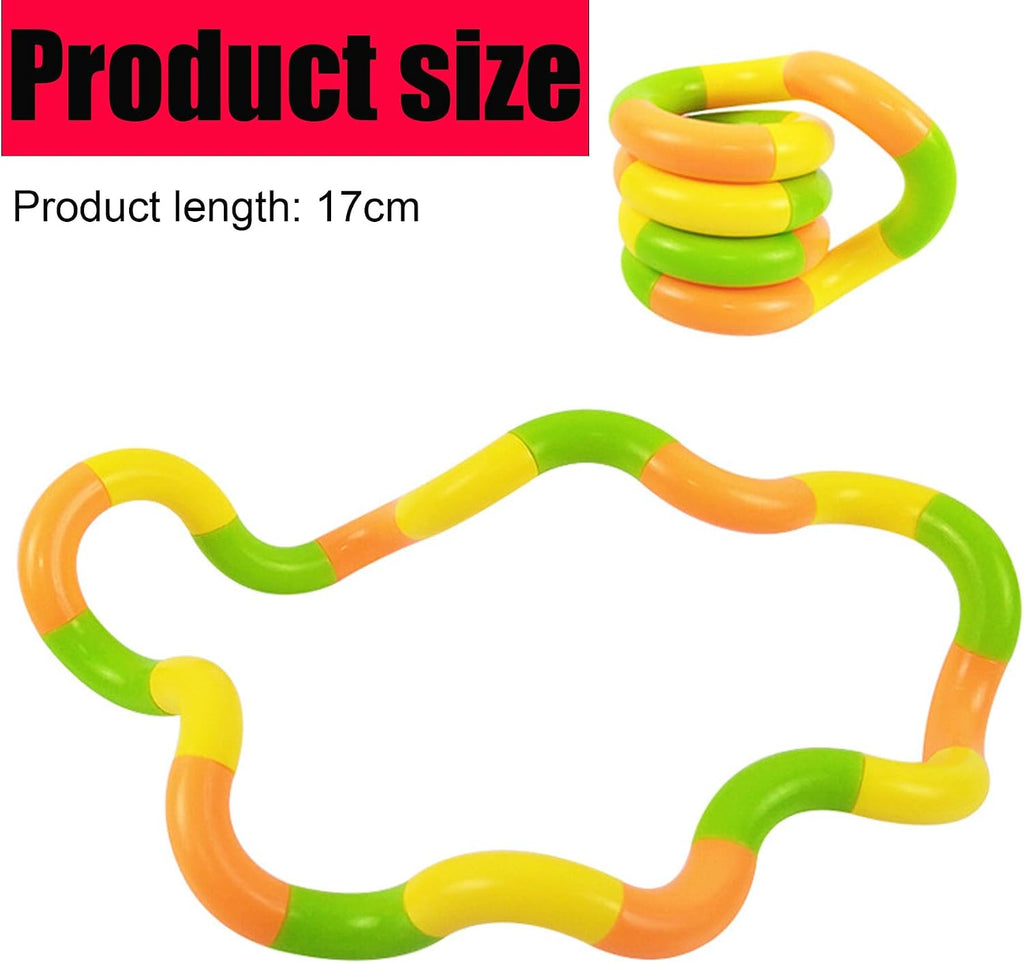 Tangle Fidget Toy (7 piece set) -  Twisty Stress Reliefing Fidget for Children and Adults
