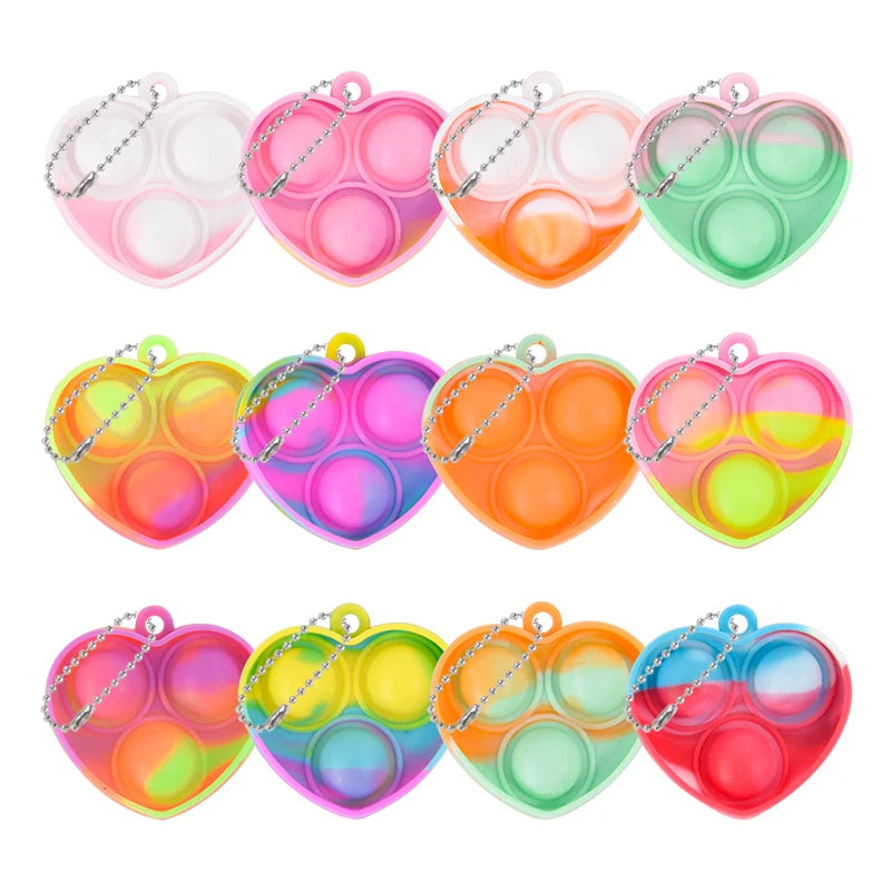 Mini Pop-it Keychain Sensory Fidget Toys