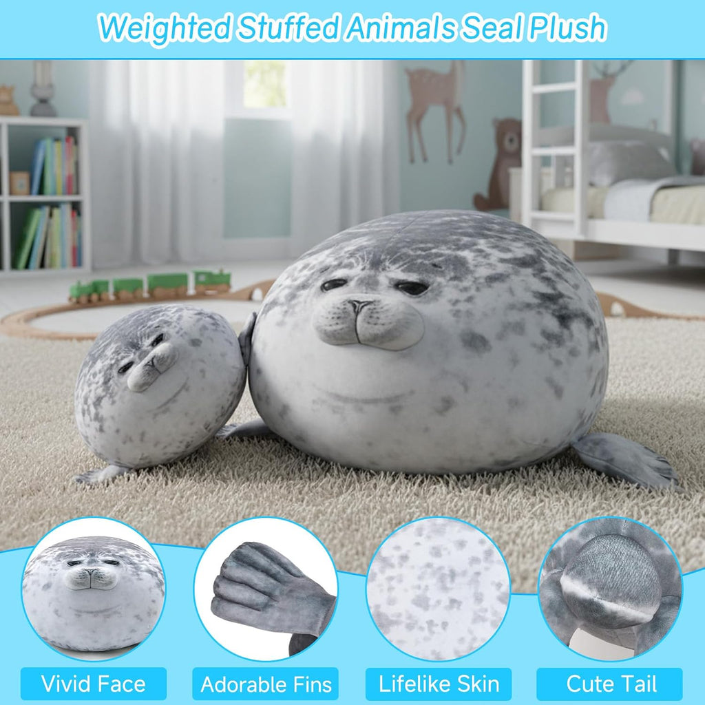 Weighted Seal Cuddly Toy - Travel Size 